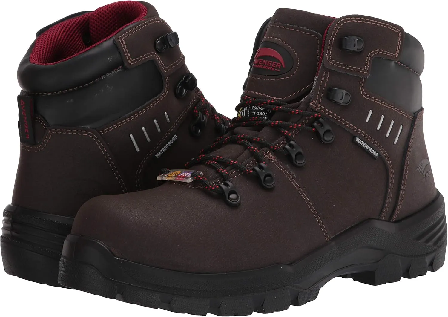 Avenger Work Boots Men's A7402 Foundation Met 6" Carbon Toe Waterproof Work Boot