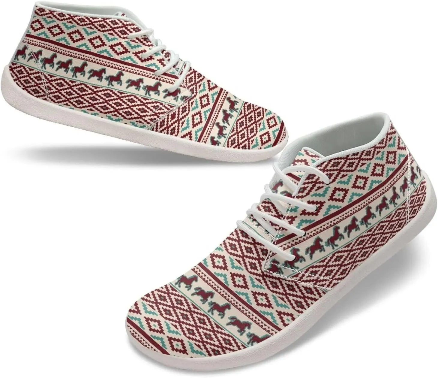Aztec Comfortable Wide Walking Shoes Fashion Barefoot Sneakers for Men Breathable Waterproof Soft EVA Sole Anti-Skid Trail Running Shoes for Outdoor US 5-14 White Sole