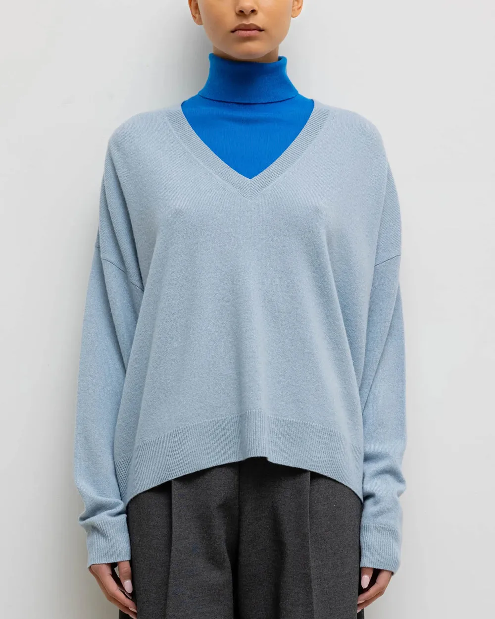 Azure Zoe V Neck Sweater