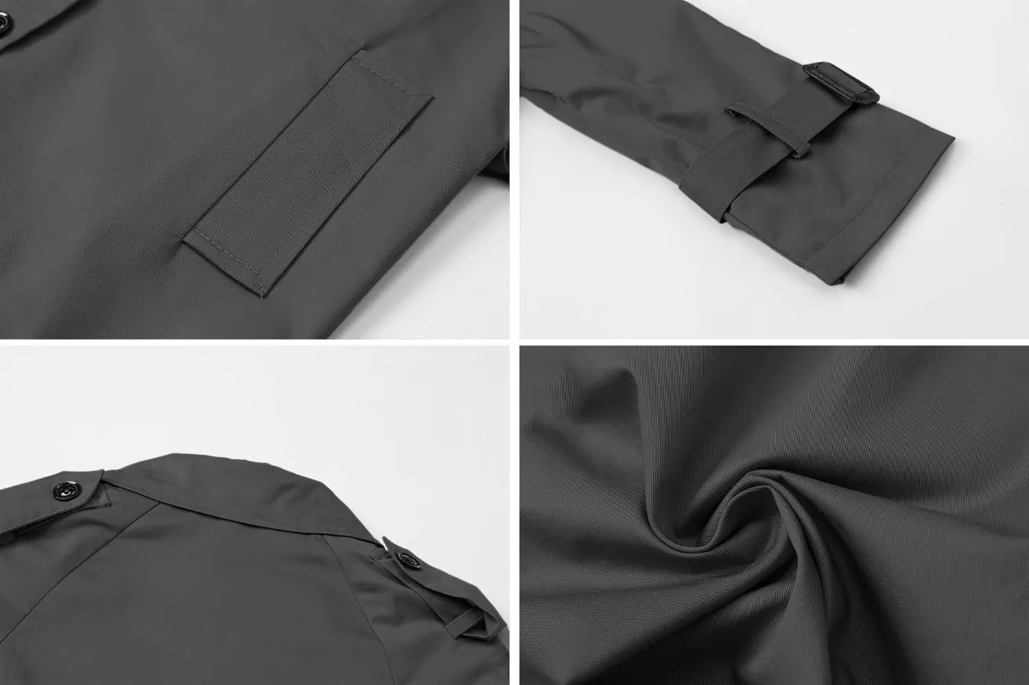 Betusline Boys Waterproof Trench Coat Double Breasted Classic Belted Outwear Jacket Dress Coats