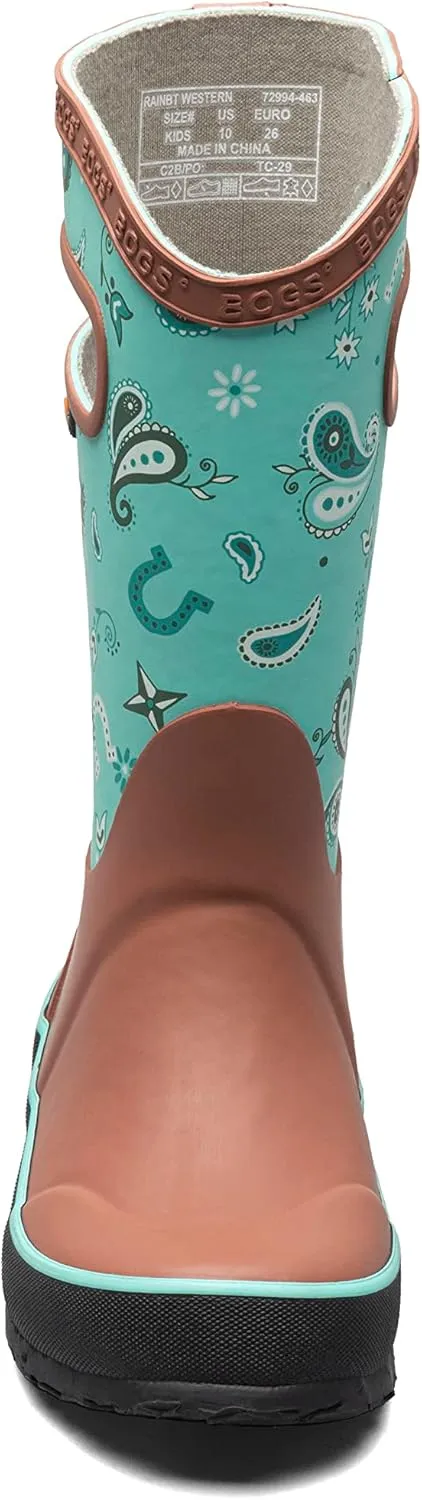BOGS Unisex-Child Rain Boot Western (Toddler/Little Big Kid)