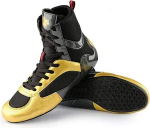 Breathable Men's High Top Wrestling Boxing Shoes High Traction Combat Speed Boxing Boots Non-Slip Fighting Training Competition Sports Shoes Men's Athletic Casual Shoes Gym Boots