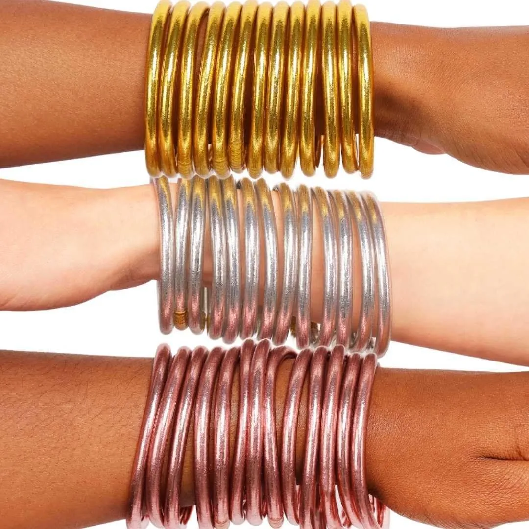 BuDhaGirl Rose Gold All Weather Bangles (AWB) - Serenity Prayer