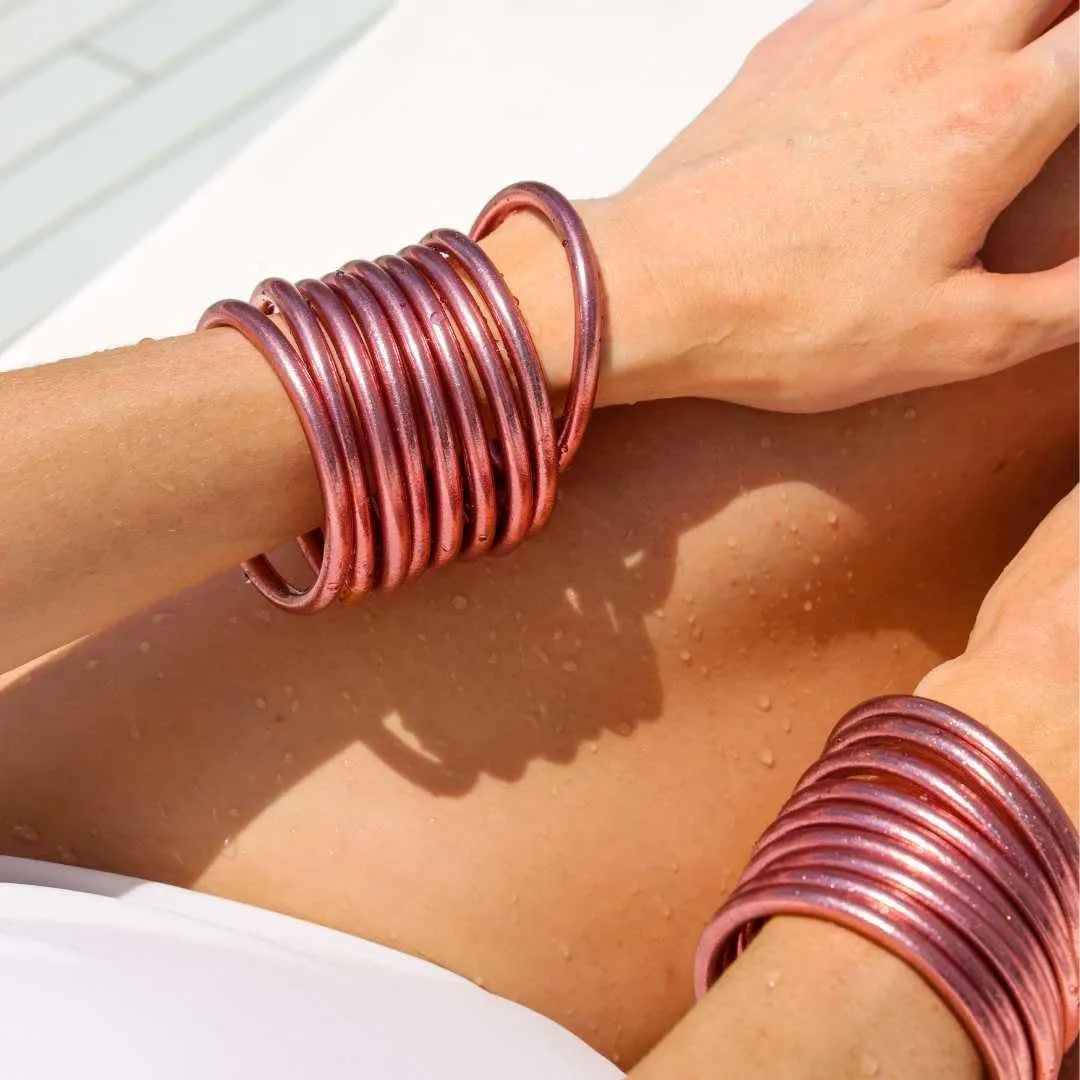 BuDhaGirl Rose Gold All Weather Bangles (AWB) - Serenity Prayer