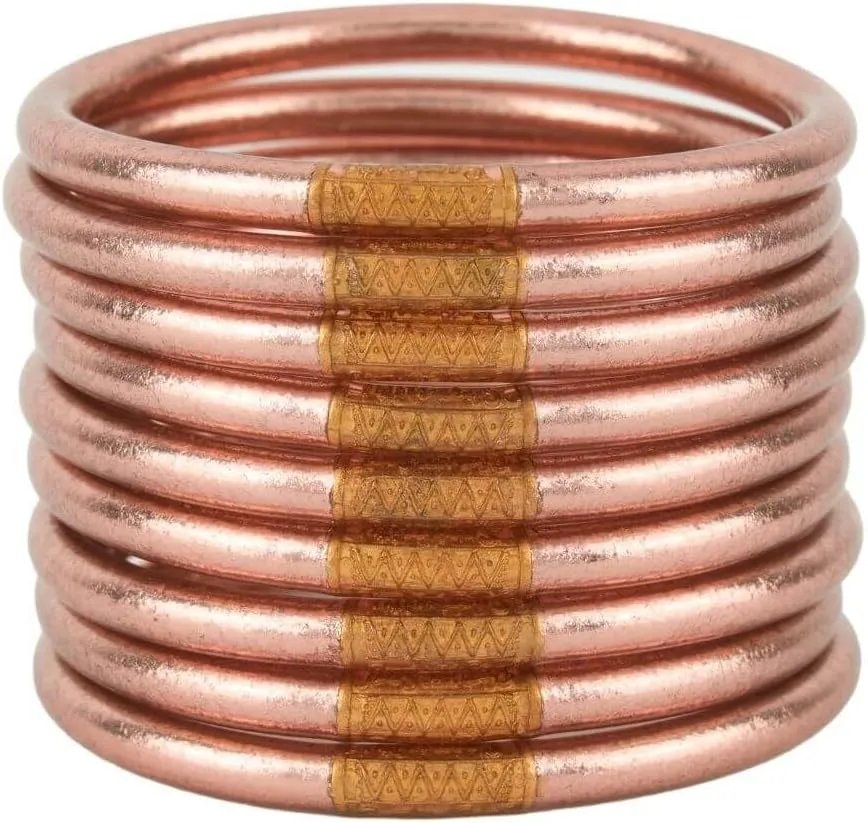 BuDhaGirl Rose Gold All Weather Bangles (AWB) - Serenity Prayer