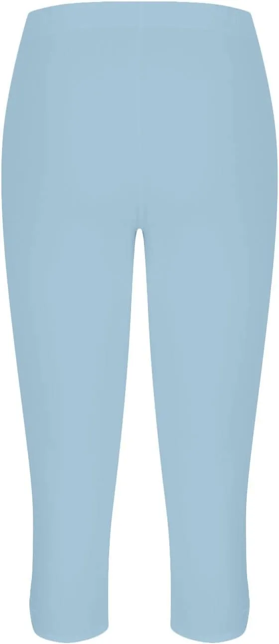 Capri Leggings for Women Plus Size Yoga Pants Summer Essential Cropped Leggings Soft Stretch Workout Tights