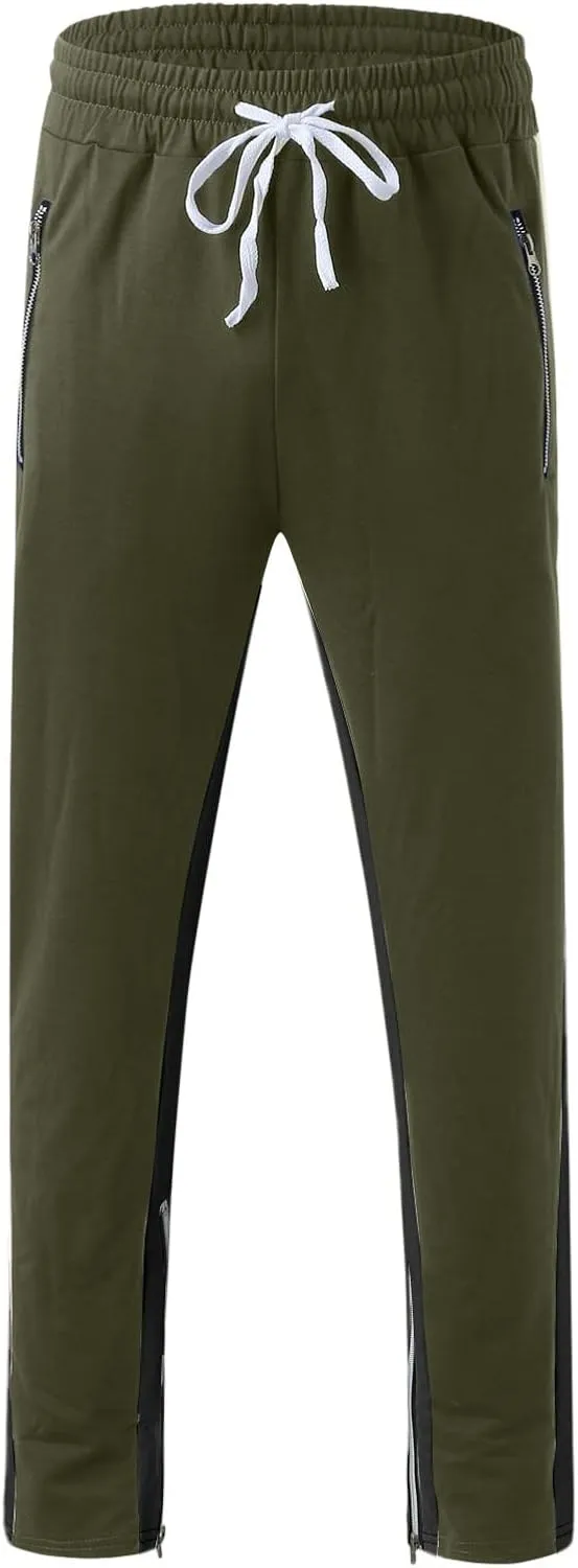Cargo Pants for Men Big and Tall for Jogging Workout Gym Running Training Mens Open Bottom Sweatpants Workout Lounge