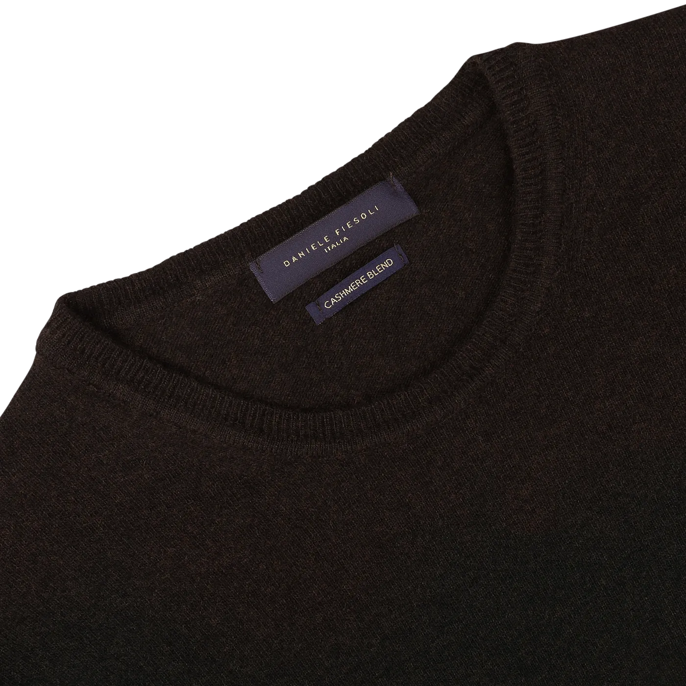 Dark Brown Wool Cashmere Crewneck