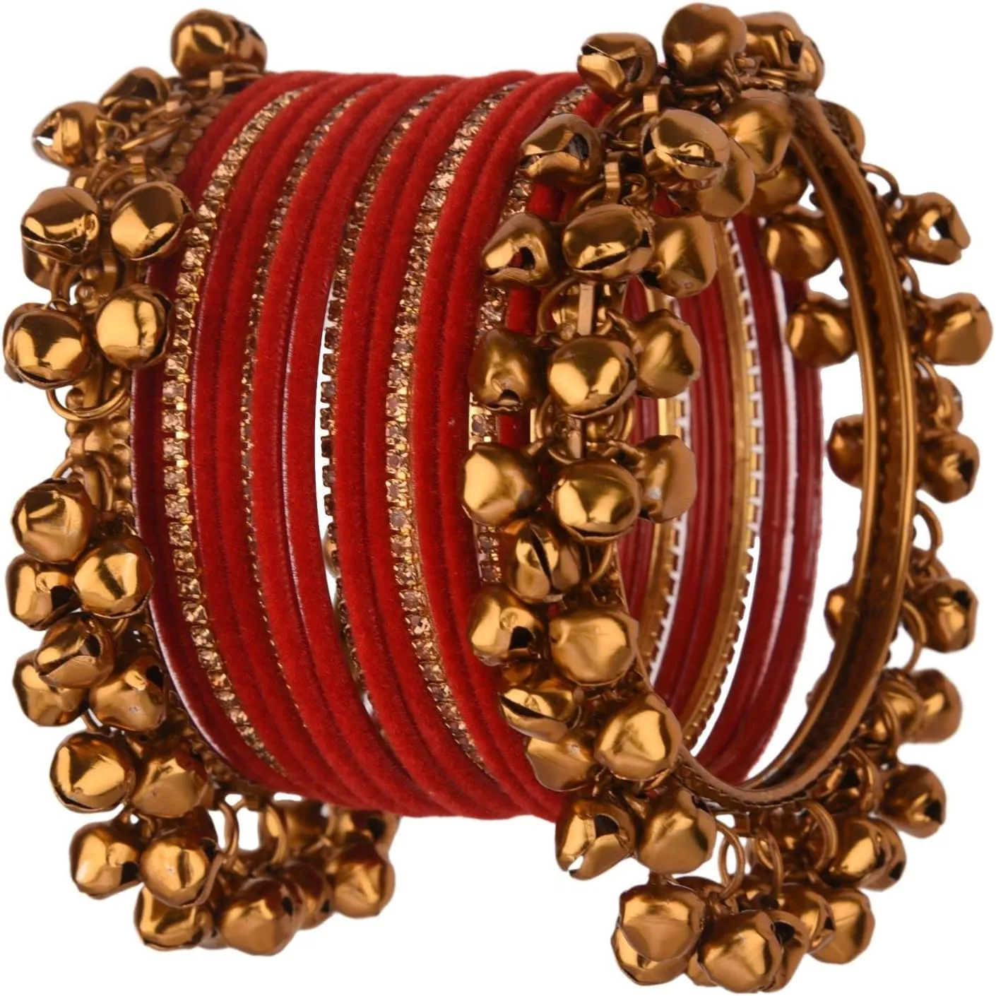 Efulgenz Indian Bangle Set Rhinestone CZ Crystal Velvet Bangle Boho Oxidized Bracelet Jewelry for Women