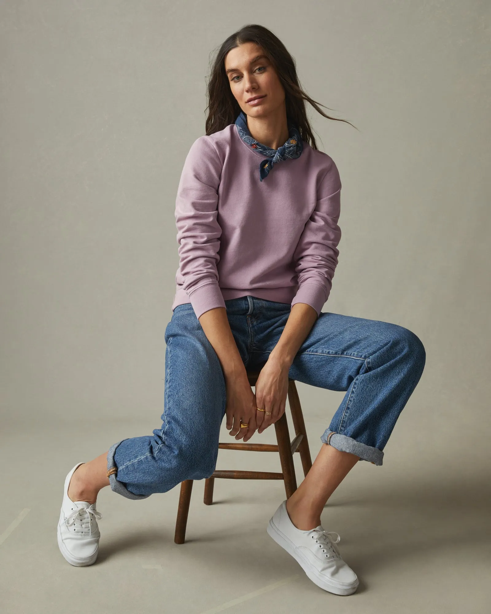 French Terry Crew Sweatshirt - Keepsake Lilac