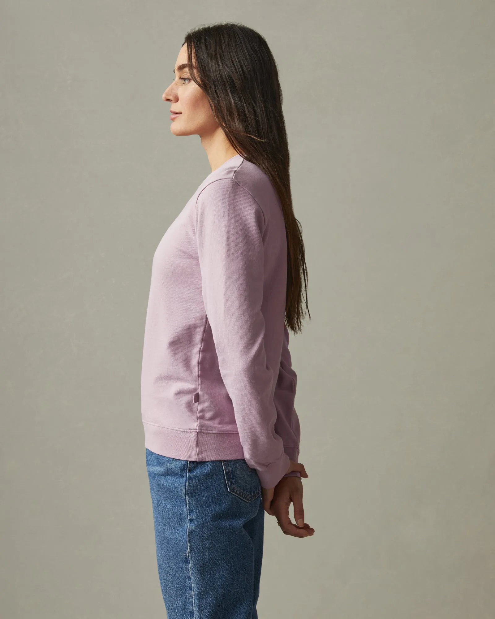 French Terry Crew Sweatshirt - Keepsake Lilac