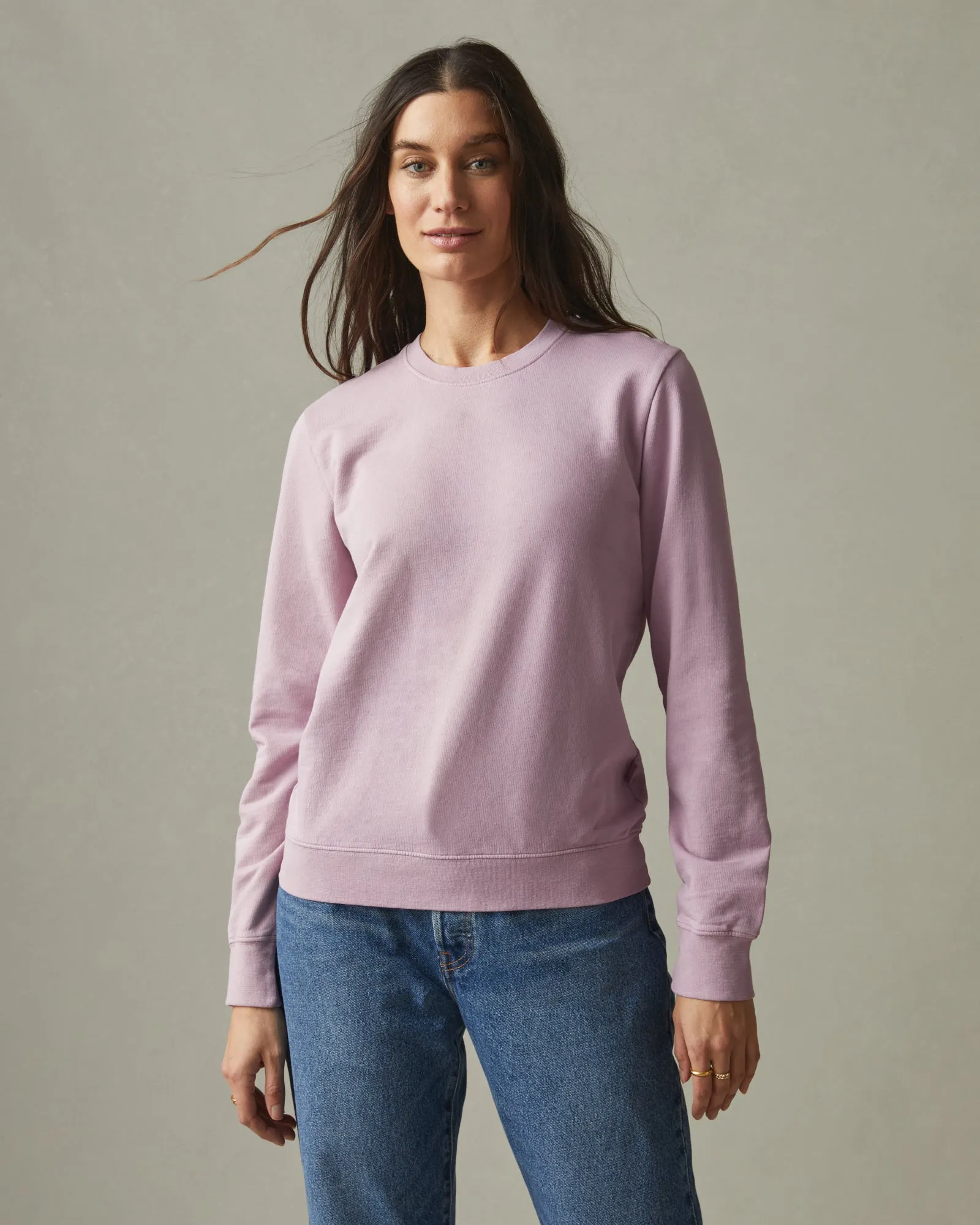 French Terry Crew Sweatshirt - Keepsake Lilac