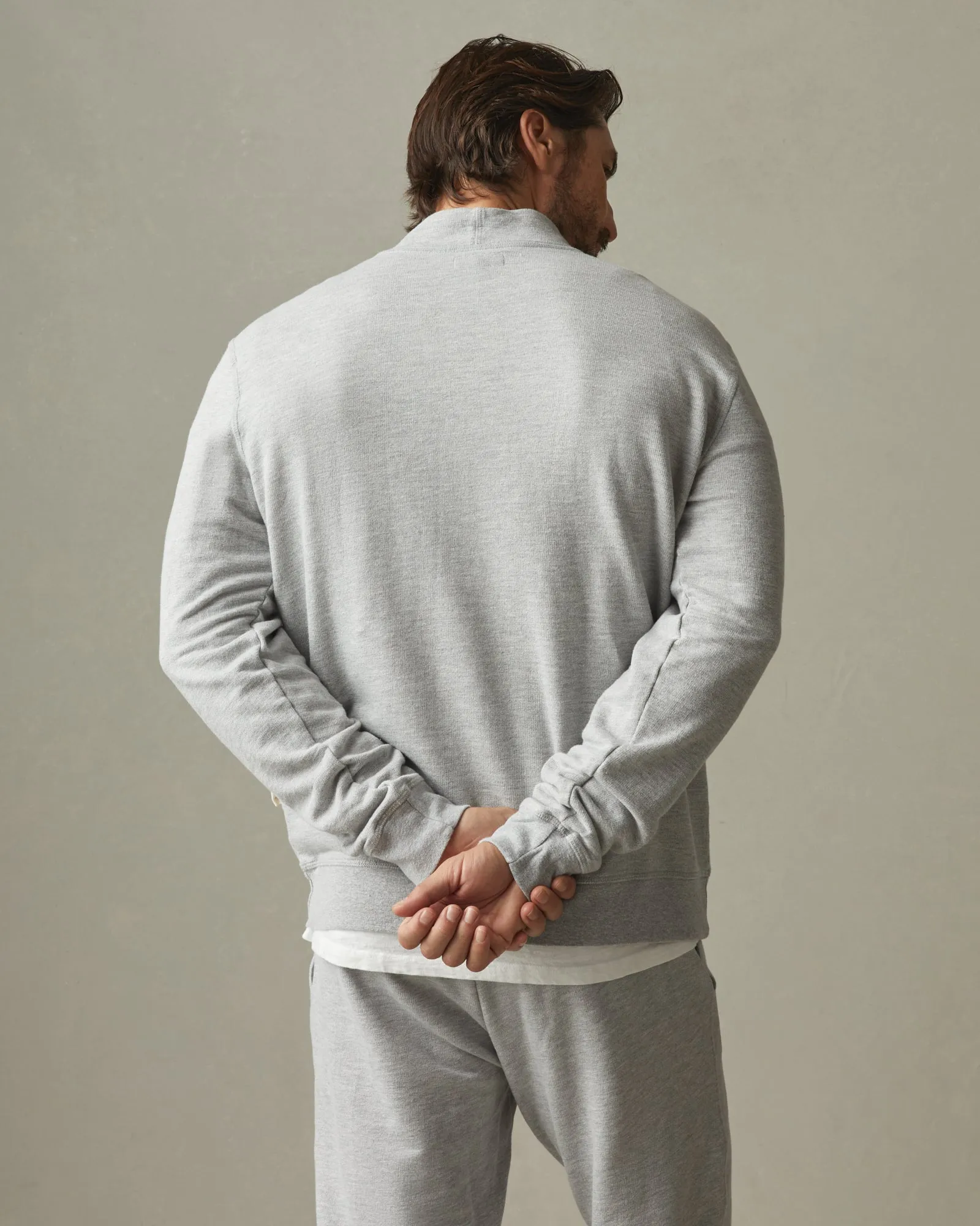 French Terry Half Zip - Ash Heather