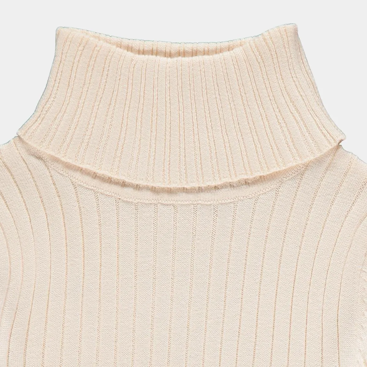Girls Rib Knit Roll Neck Top