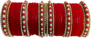 Glass Bangles Set/Kada set Karwa chauth/wedding/shaadi Special for Women And Girls (Pack of 42), 2.4, Gemstone, Pearl