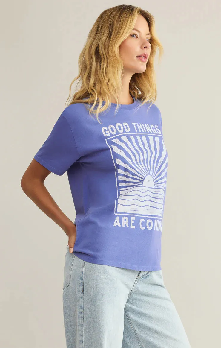 Good Things Boyfriend Tee Sky Blue