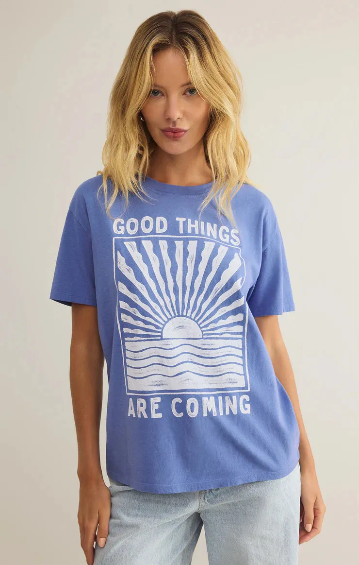 Good Things Boyfriend Tee Sky Blue