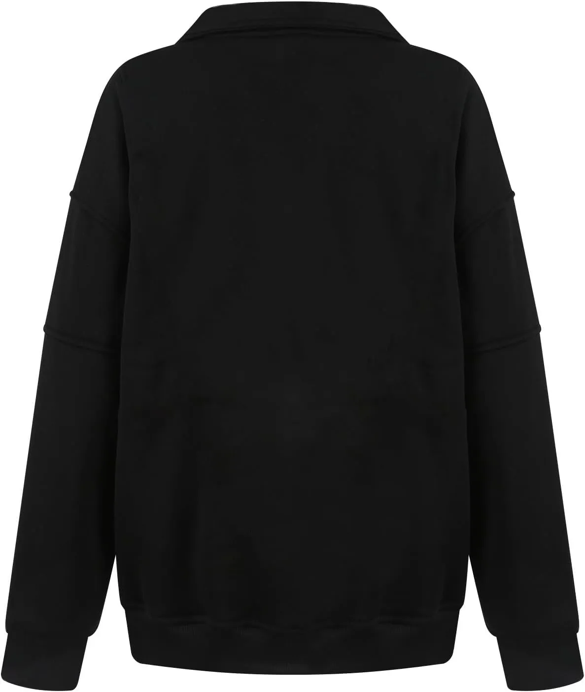 Half Zip Pullover Women Cropped Fleece Oversized Sweatshirt Long Sleeve Thumb Hole Quarter Zipper Hoodies with Pockets