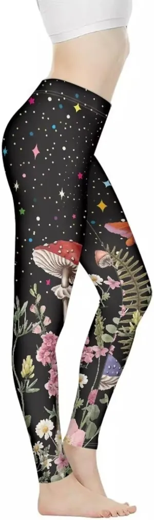 HUGS IDEA Fashion Womens Leggings High Waist Pants for Workout Yoga Jogging Sports Soft Stretch Leggings XS-3XL