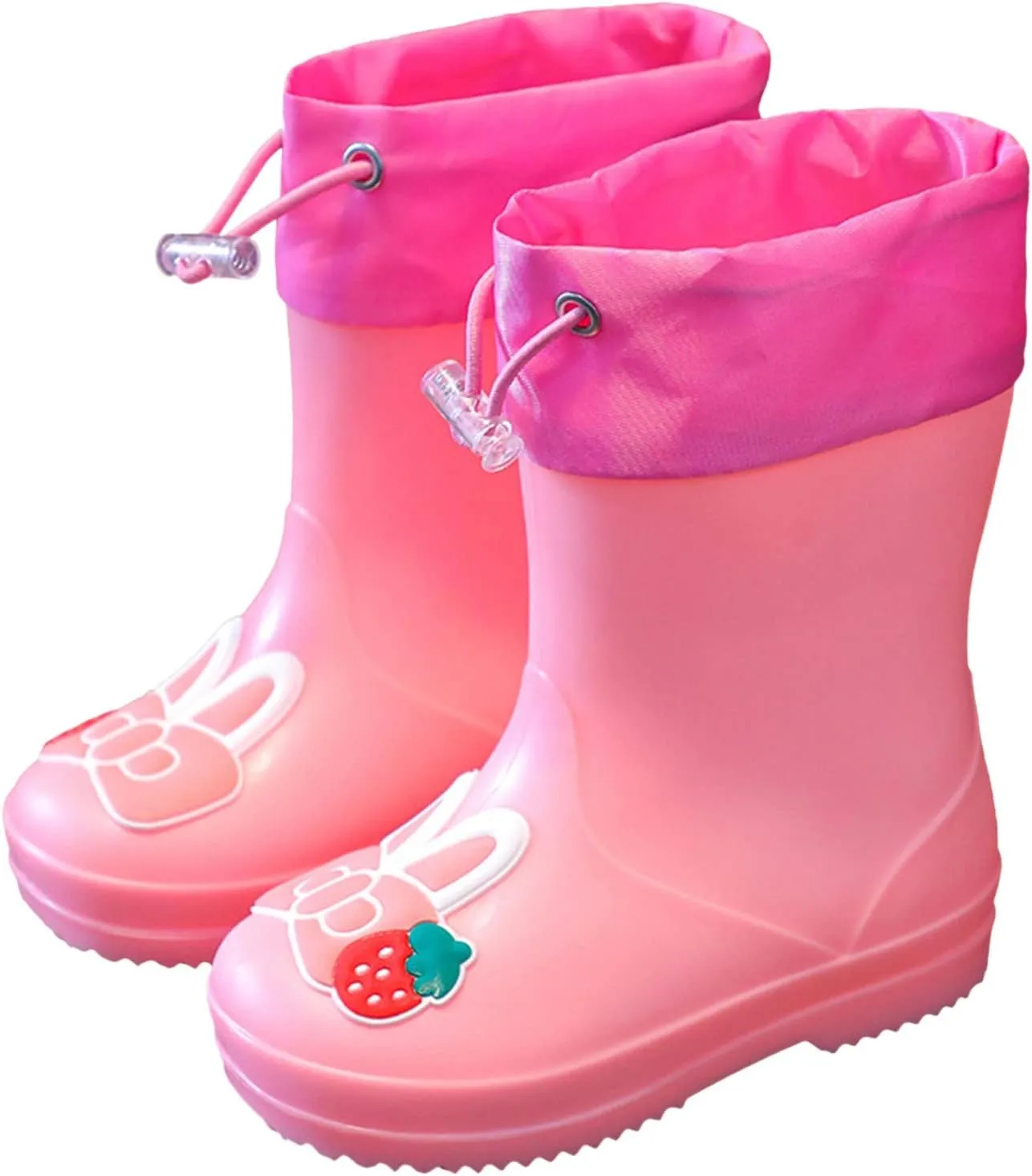 Kids Rain Boots for Girls Boys Waterproof Toddler Cute Cartoon Insulated Rubber Boots Kids Mud Boots Baby Boys' Shoes