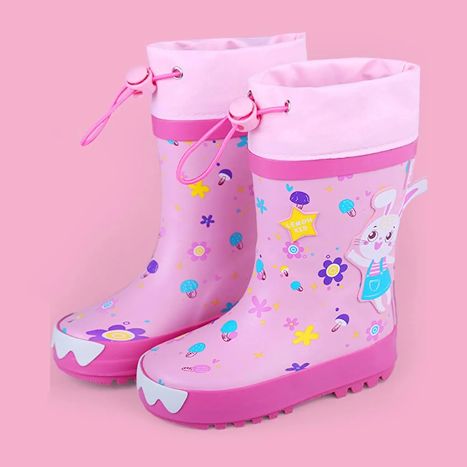 Kids Rain Boots Unisex Children Waterproof Rubber Boots Dinosaur Toddler Rain Shoes Non Slip for Boys Kids Water Shoes