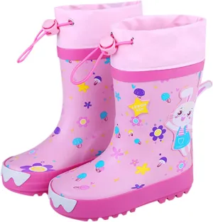 Kids Rain Boots Unisex Children Waterproof Rubber Boots Dinosaur Toddler Rain Shoes Non Slip for Boys Kids Water Shoes