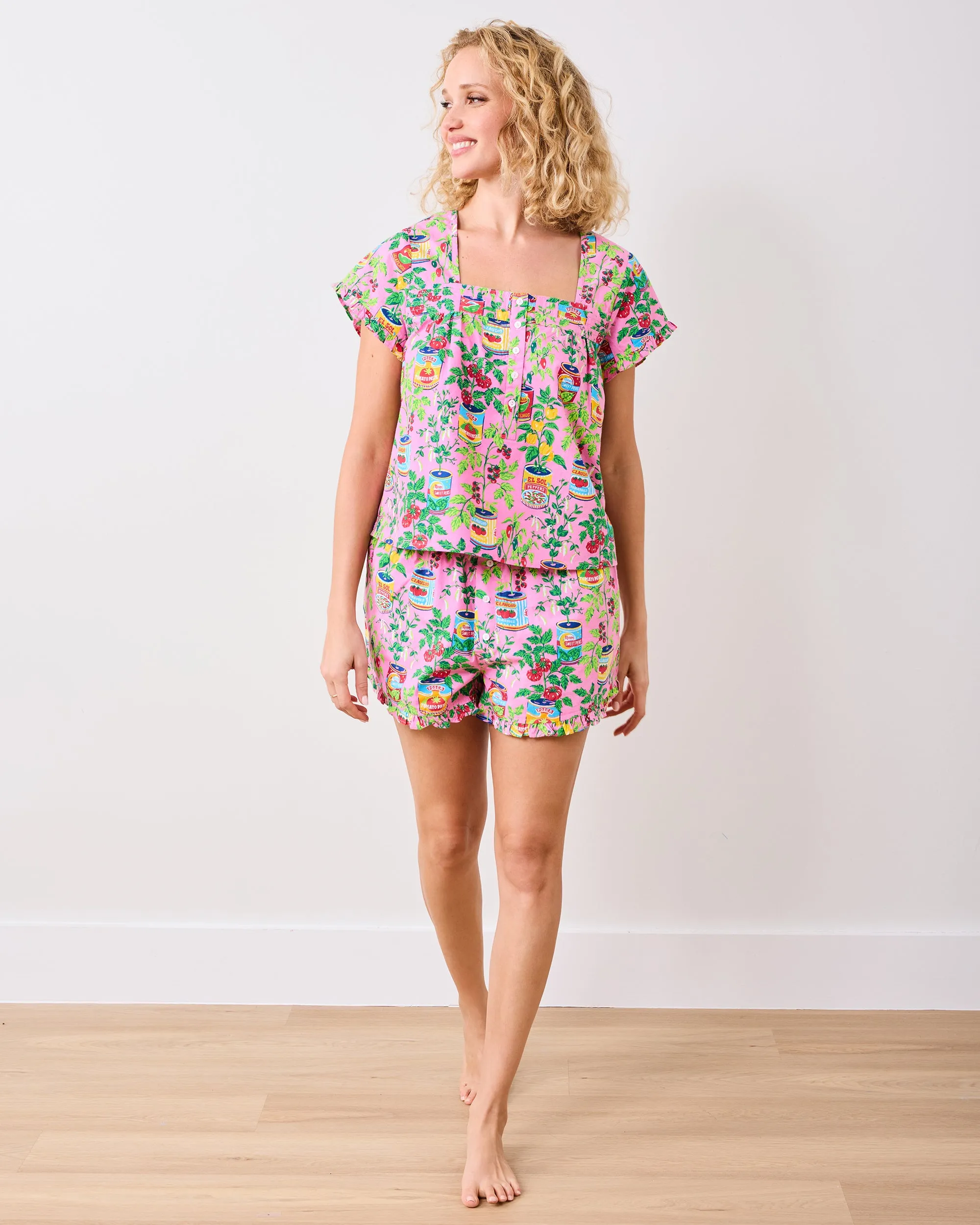 Kitchen Garden - Pintuck Short Set - Rose