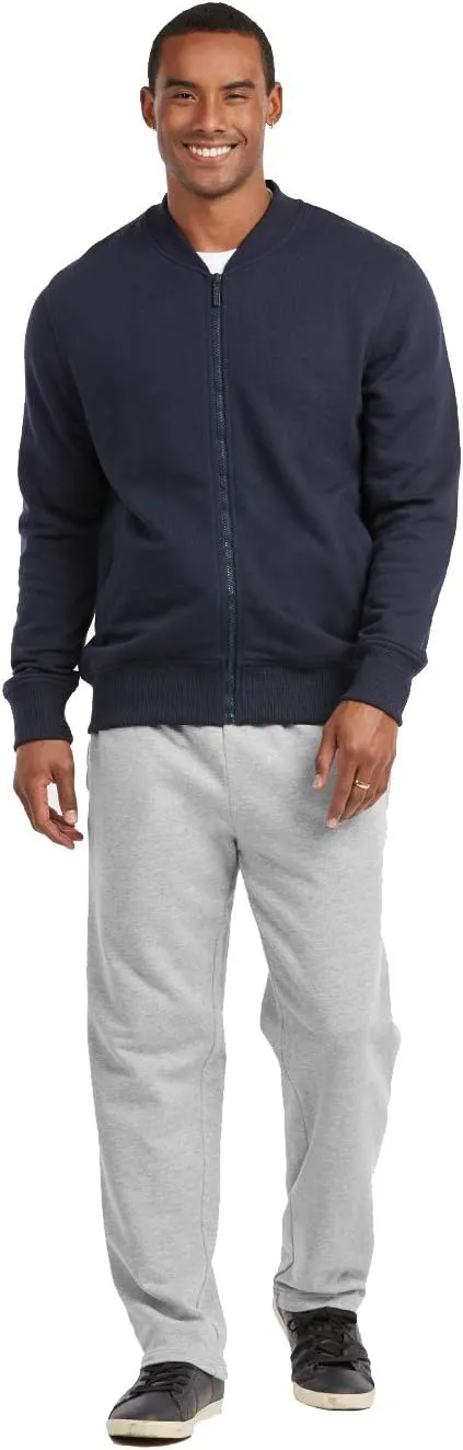 KNOCKER Sweatpants/Joggers - Men's Active Stretch Open Bottom Terry Sweatpants/Joggers with Pockets