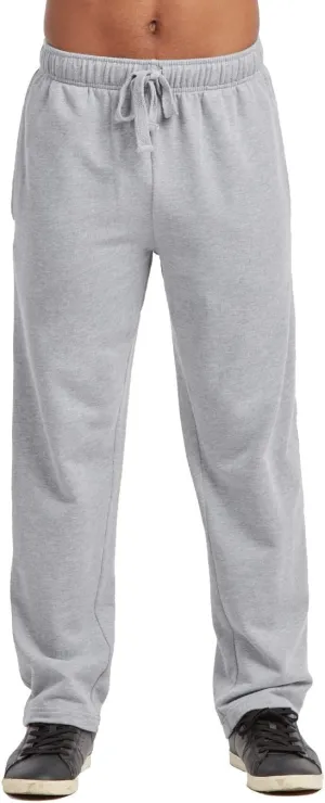 KNOCKER Sweatpants/Joggers - Men's Active Stretch Open Bottom Terry Sweatpants/Joggers with Pockets