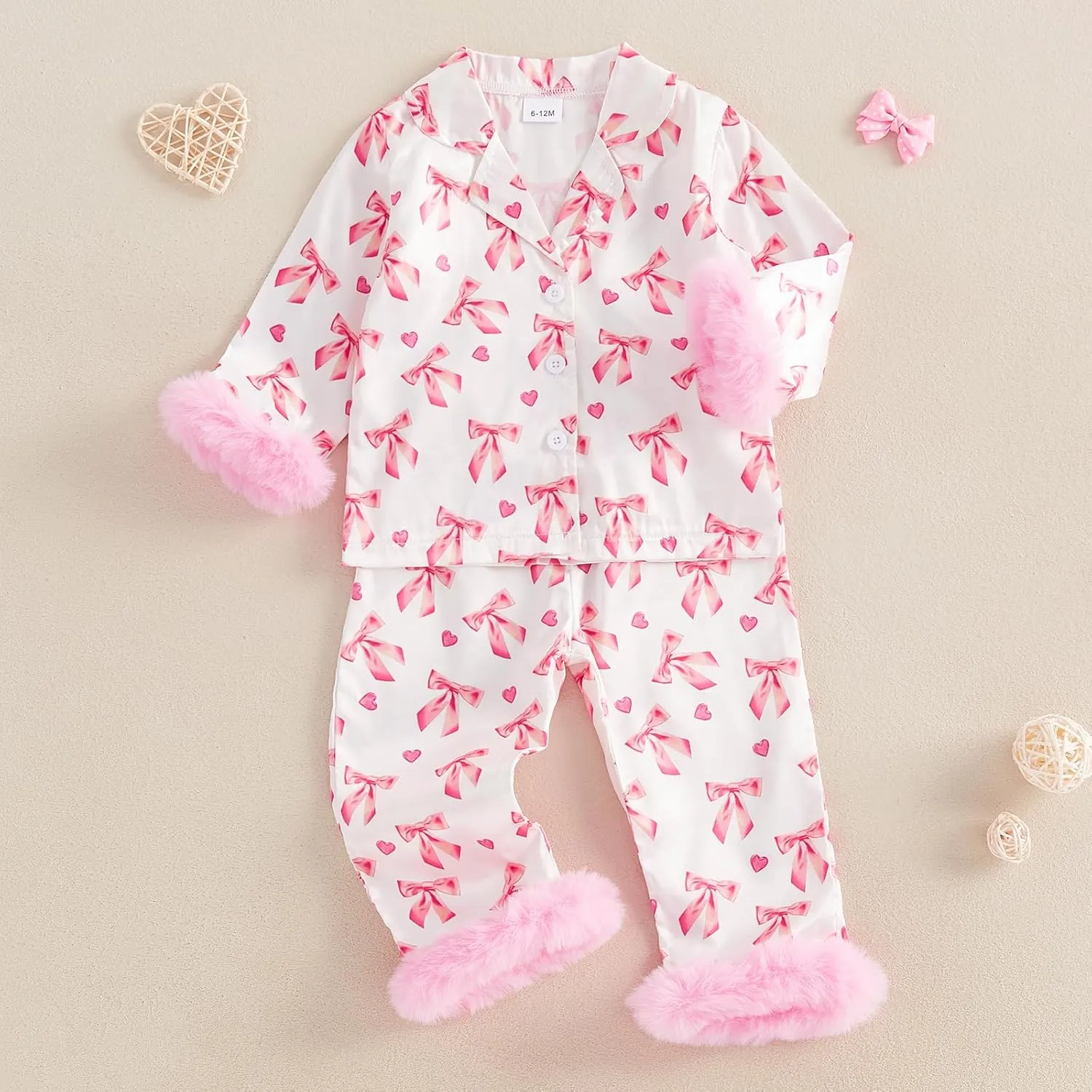 Kuriozud Toddler Girl Easter Pajamas Baby Silk Satin Nightgown Little Kids Girls Pjs Button Down 2 Piece Pajamas Set