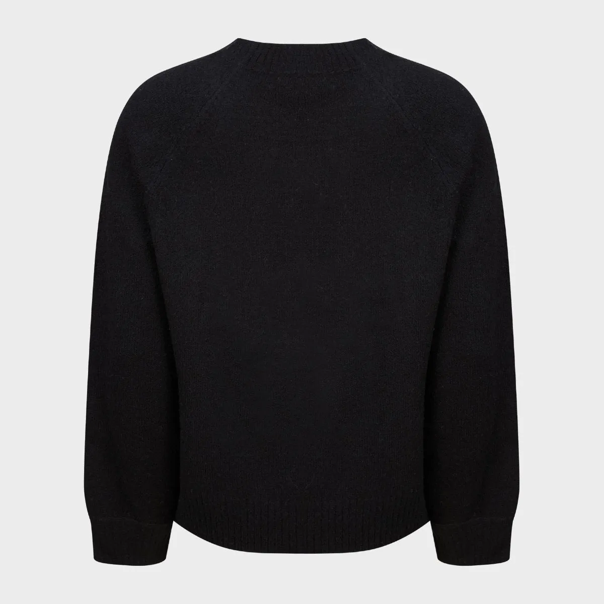 Ladies Bubble Cuff Jumper Black