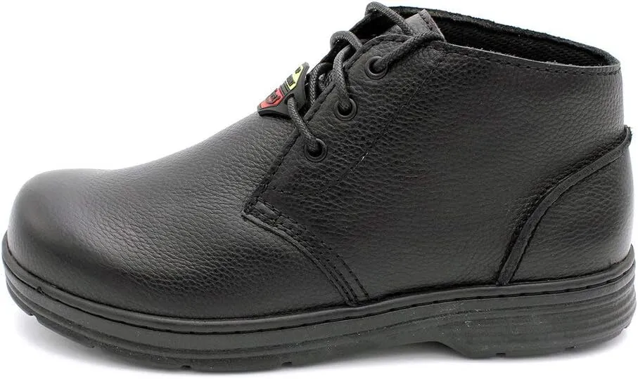 Laforst Mens Black Leather Nonslip Waiter Ankle High Boots