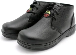 Laforst Mens Black Leather Nonslip Waiter Ankle High Boots