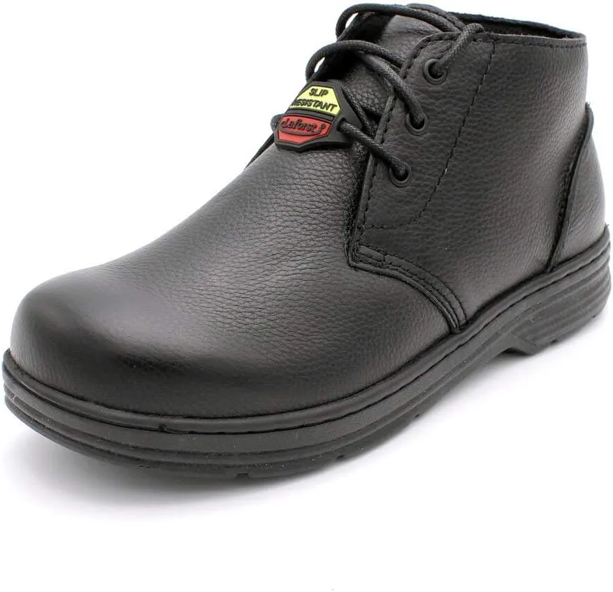 Laforst Mens Black Leather Nonslip Waiter Ankle High Boots