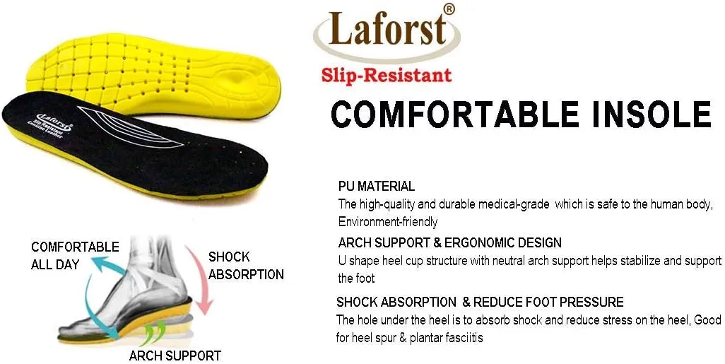 Laforst Mens Black Leather Nonslip Waiter Ankle High Boots