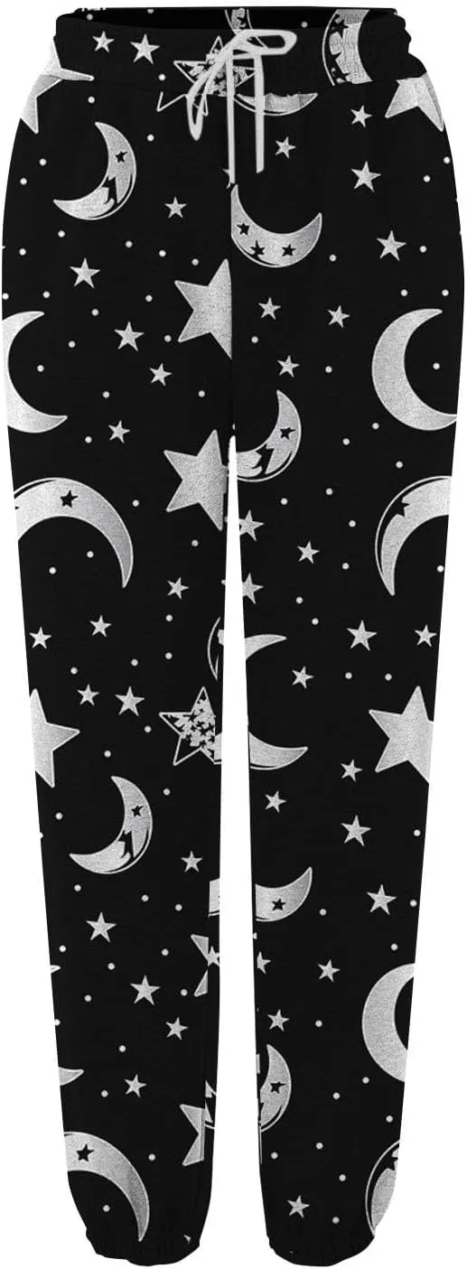 LCMTWX Baggy Sweatpants 2024 Joggers Pants Workout High Waisted Yoga Pants with Pockets Womens Jogging Leggings Comfy Black