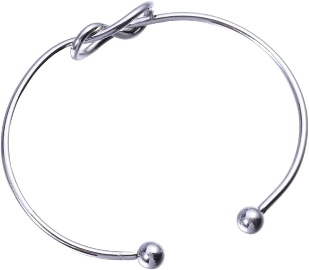LIFKOME Unique Metal Bracelet Fashion Bangle Silver Anklet for Women Open Bracelet Jewelry Adjustable for Present