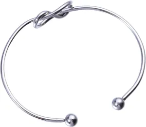 LIFKOME Unique Metal Bracelet Fashion Bangle Silver Anklet for Women Open Bracelet Jewelry Adjustable for Present