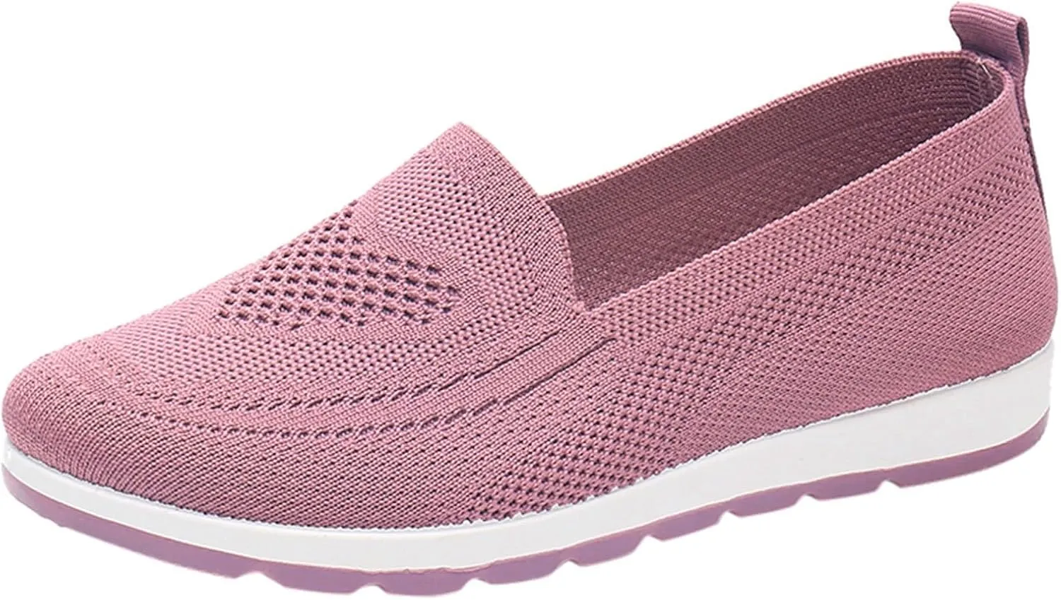 Loafers for Women Comfort Slip On Walking Shoes Knit Dressy Comfortable Business Work Flats Wide Width Casual Sneaker