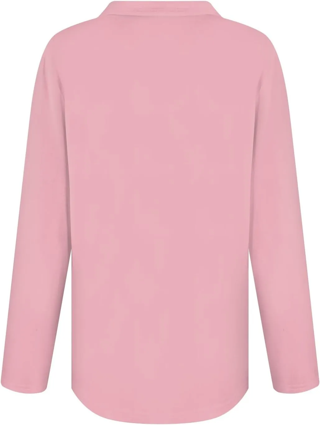 Long Sleeve Polo Shirts for Women Trendy Plus Size V Neck Business Casual Tunic Tops Dressy Button Down Plain Tops
