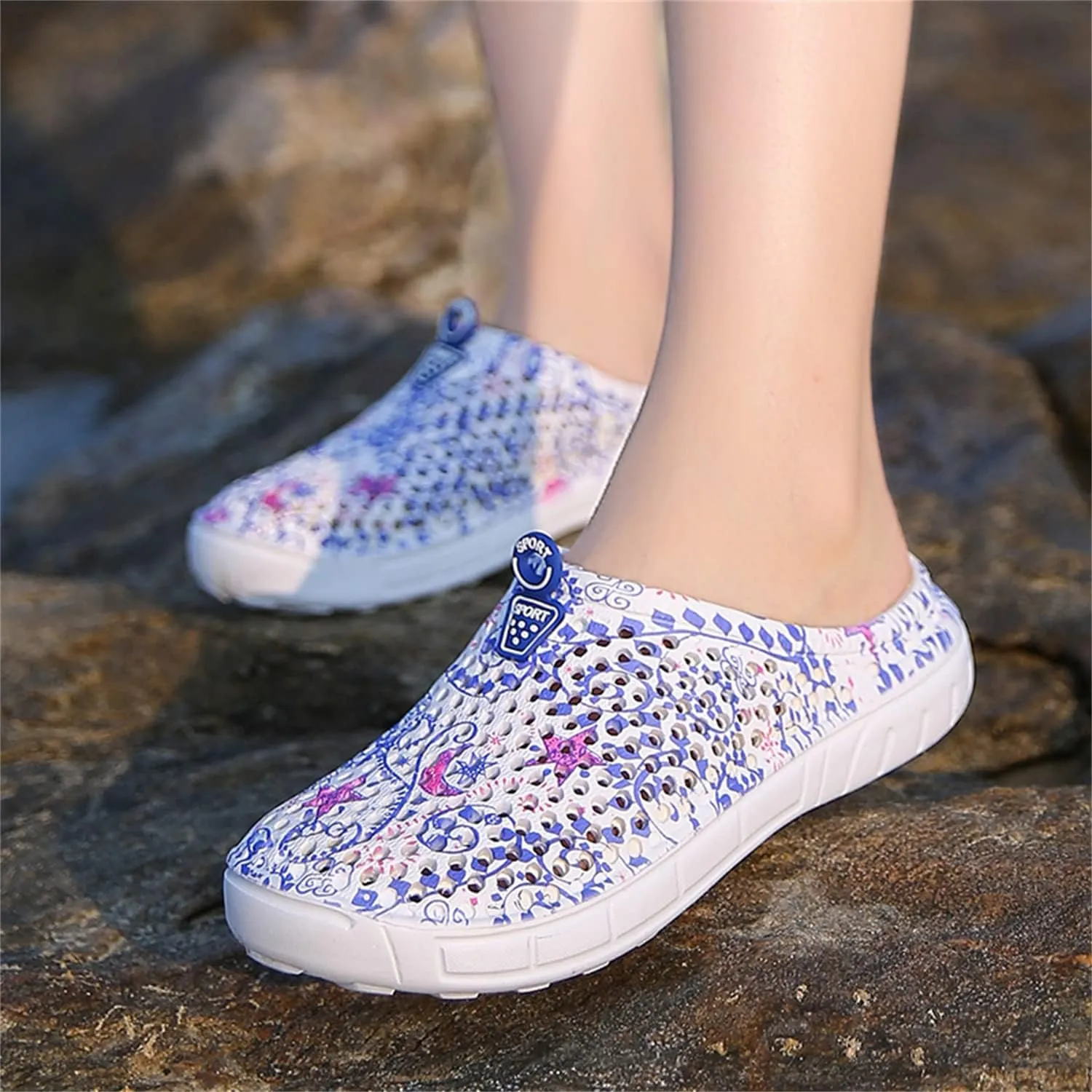 MDPCX Women's Garden Clogs Breathable Shoes Bathing Shoes Beach Shoes Water Shoes Footwear Slippers Walking Shoes Home Travel Shoes