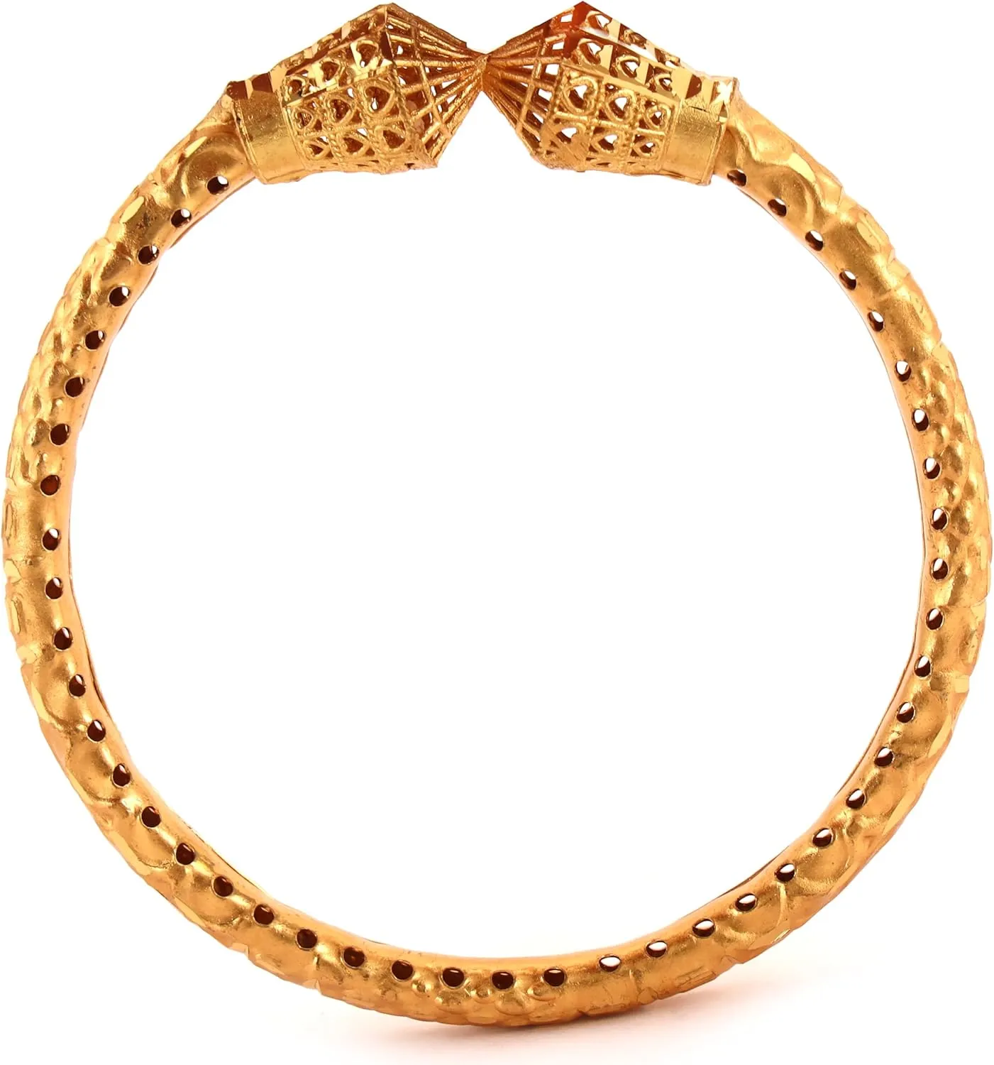 Meenakshi imitation Indian Handcrafted Gold Plated Kangan Bangles Set of 2 Gift For Her Bollywood Designer Jewelry Bangle Bracelets In Gold Tone For Women