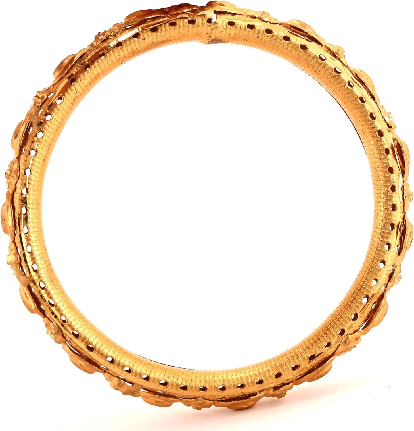 Meenakshi imitation Set of 2 Handcrafted Gold Plated Bangles Traditional Festival Wear Kangan Bollywood Designer Jewelry Bangle Bracelets In Gold Tone For Women