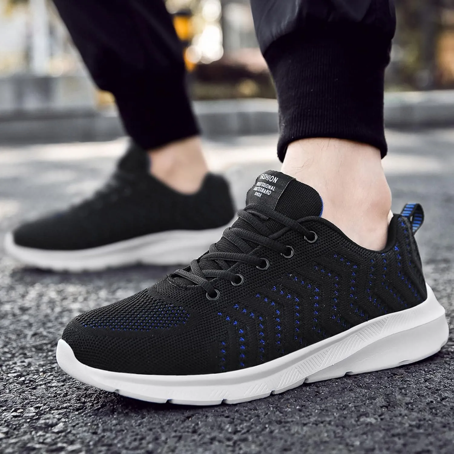 Men's Fashion Sneakers Mens Shoes Running Lightweight Sport Gym Jogging Walking Sneakers Tennis Racquet Sport Shoes Sneaker Lightweight Breathable Mesh Slide Shoe Running Dress