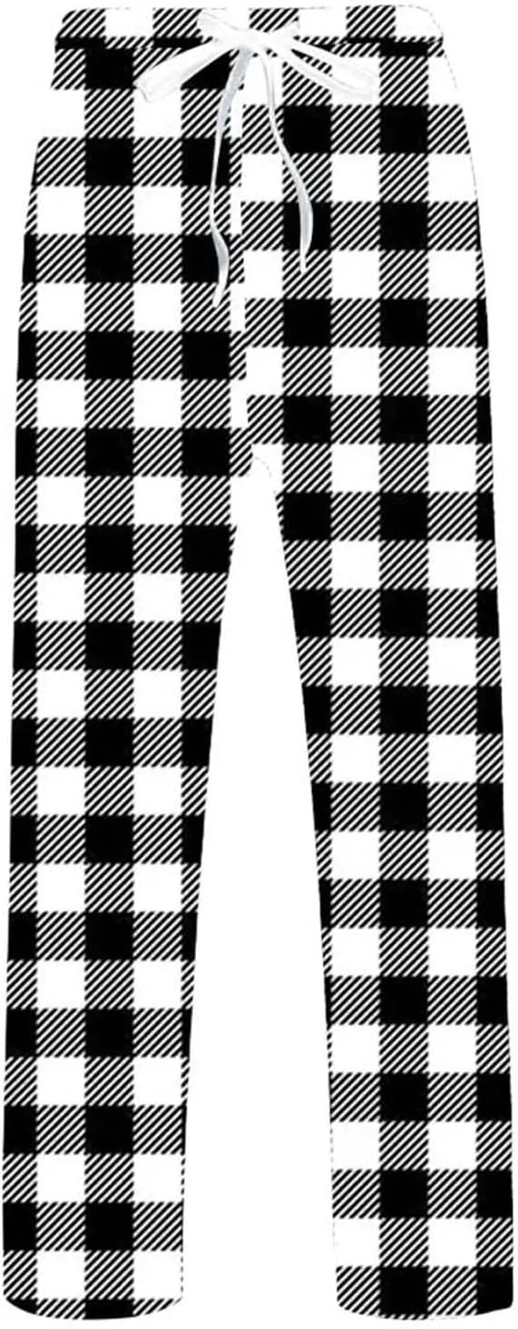 Men's Fleece Jogger Pant Men's Spring Summer Autumn and Winter Classic Fashion Leggings Plaid Wash Cotton Workout