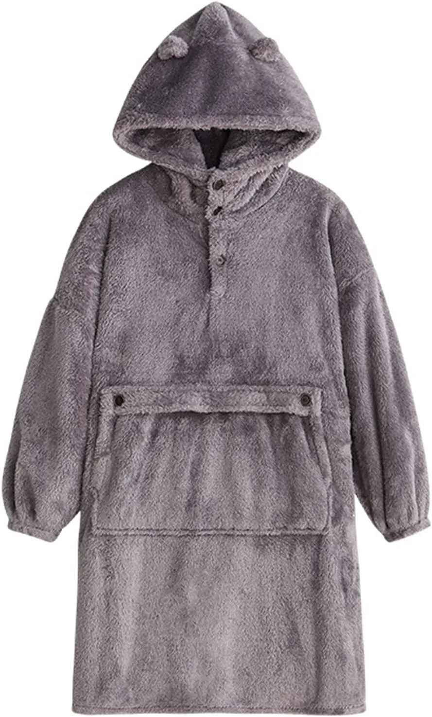 Mens Robe,Mens Fall Winter Hooded Robe Plush Long Bathrobes Cozy Warm Bathrobe Fuzzy male Spa Robes With Pockets