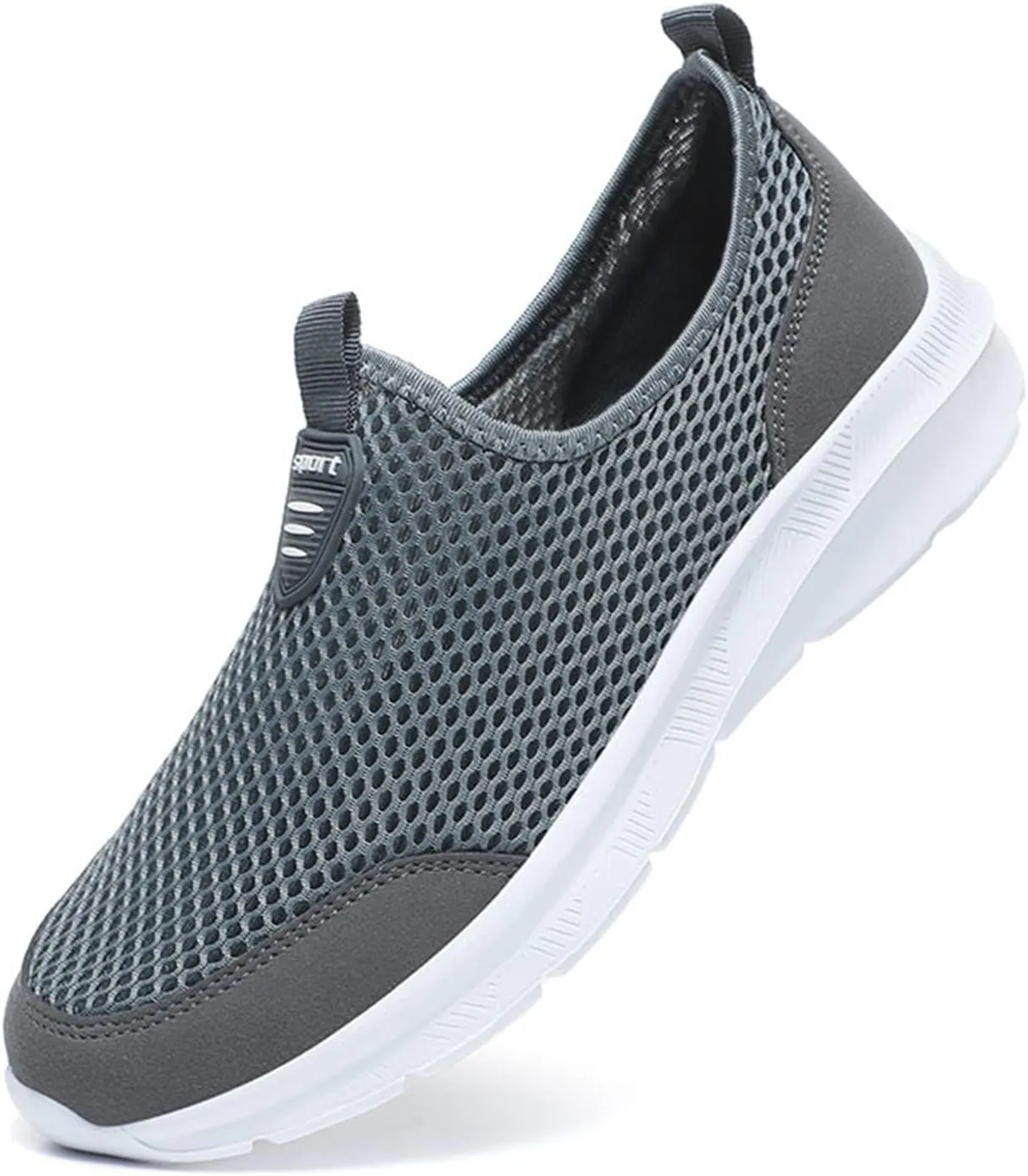 Mens Slip On Running Shoes Casual Breathable Mesh Walking Shoe Lightweight Comfortable Non Slip Sneakers for Men