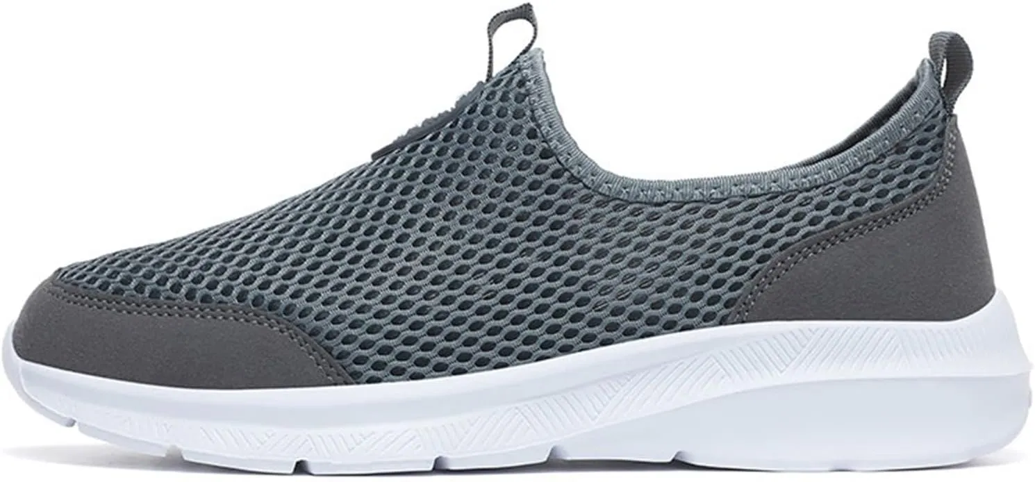 Mens Slip On Running Shoes Casual Breathable Mesh Walking Shoe Lightweight Comfortable Non Slip Sneakers for Men