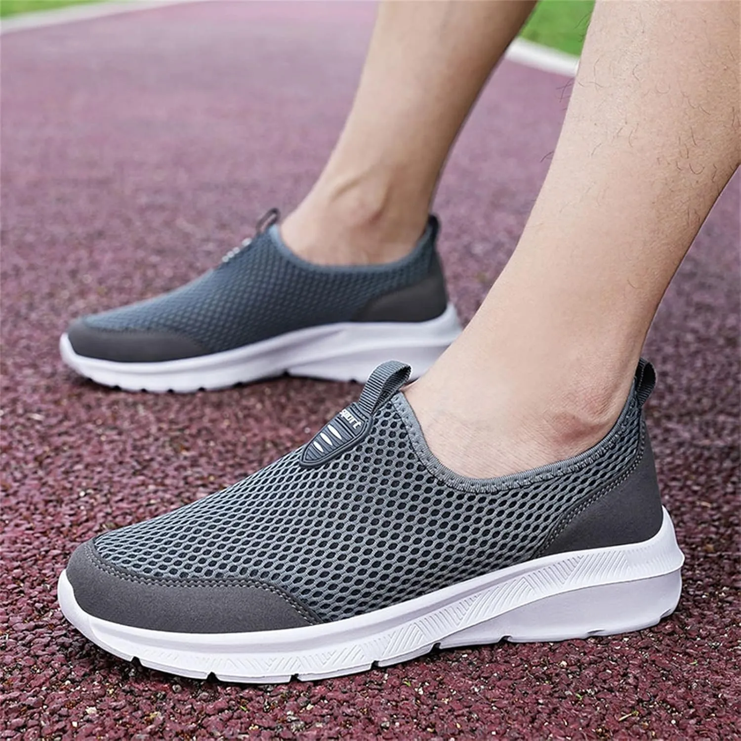 Mens Slip On Running Shoes Casual Breathable Mesh Walking Shoe Lightweight Comfortable Non Slip Sneakers for Men