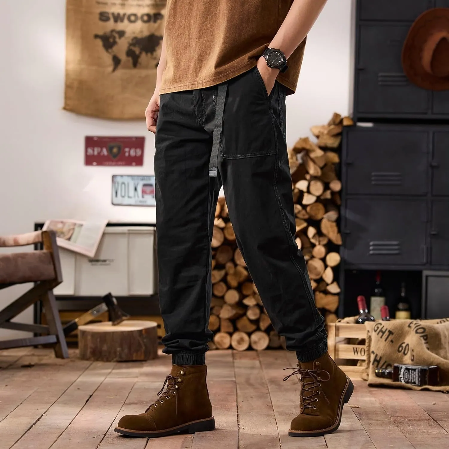 Men's Tactical Pants Ripstop Cargo Pants Lightweight Work Hiking Outdoor Trousers Pockets Fishing Military Pants